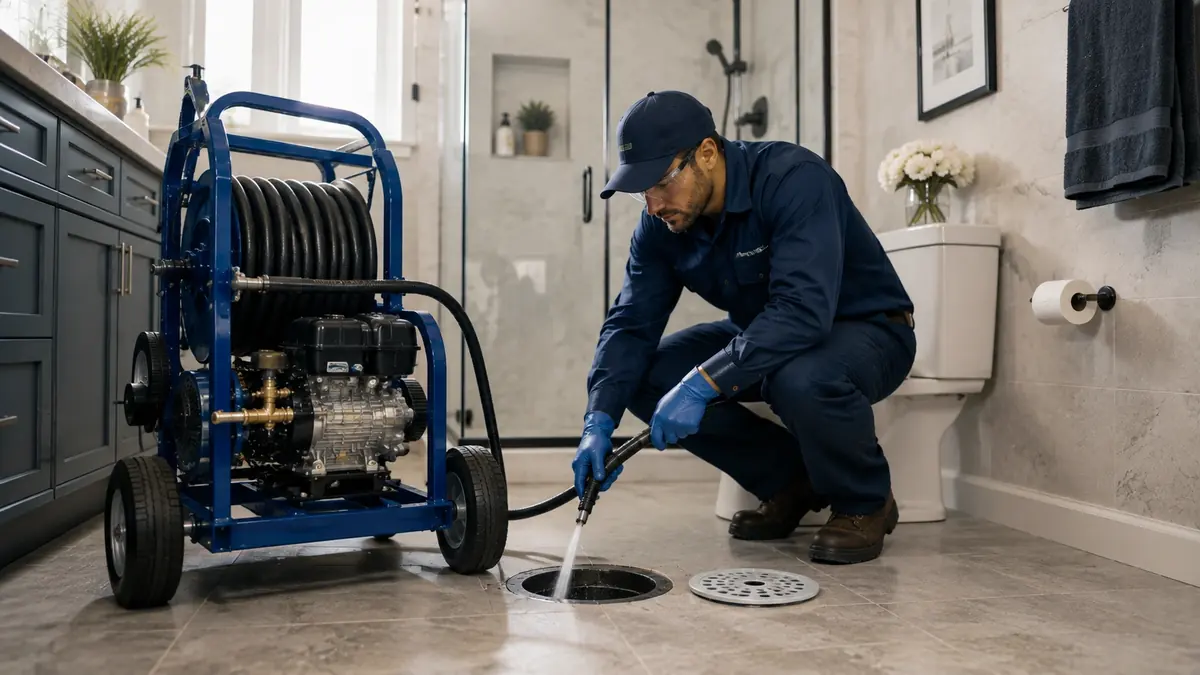 Bathroom Drain Hydro Jetting in Hesperia