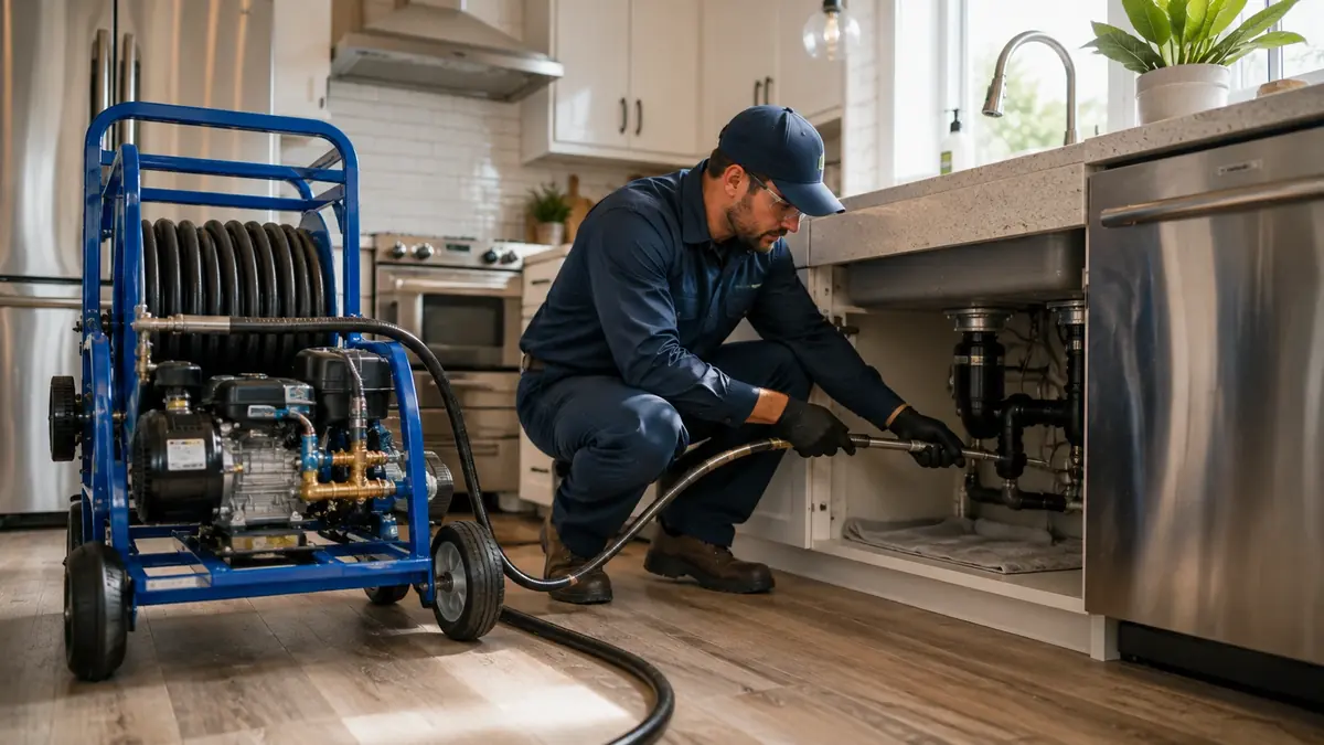 Kitchen Drain Hydro Jetting in Hesperia