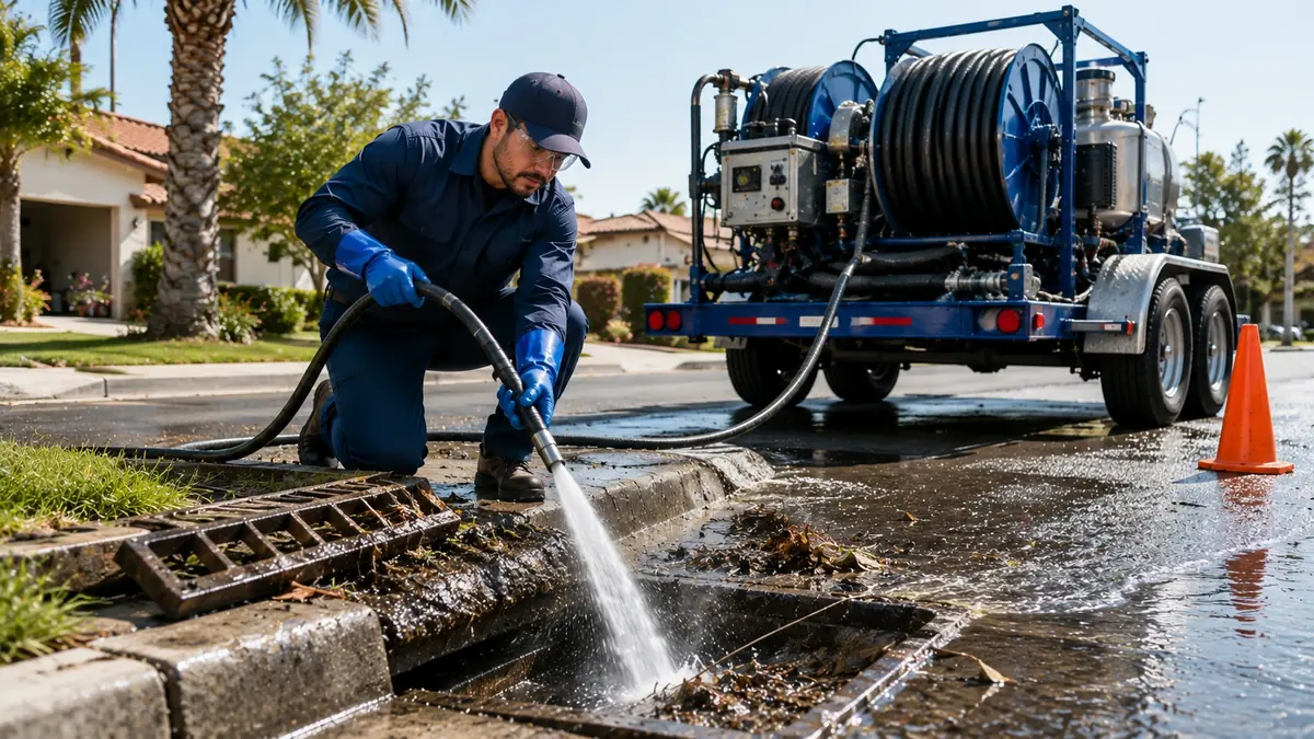 Storm Drain Hydro Jet Cleaning in Hesperia